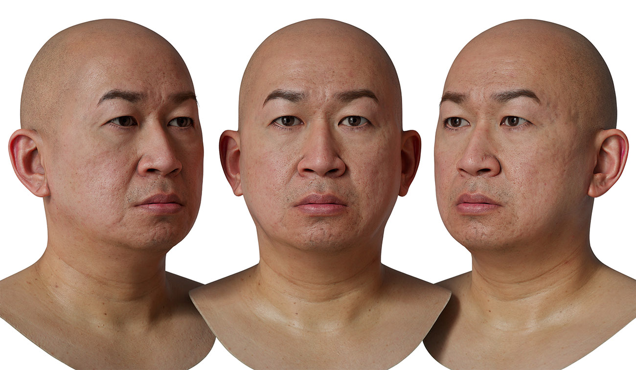 Male 3d head scan download